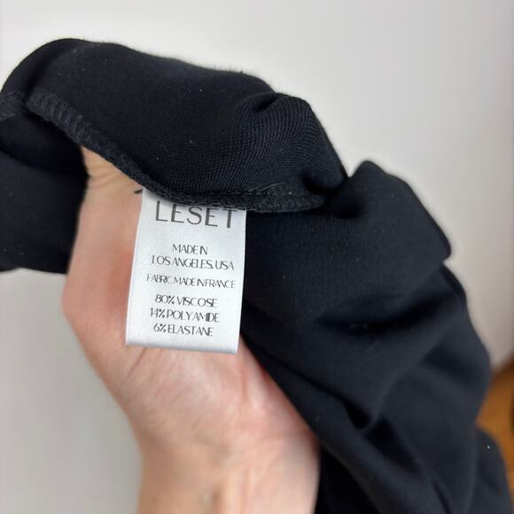 LESET Rio High Waist Straight Pant II Black Medium NEW pull-on stretch - Picture 8 of 9